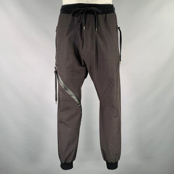 ARMY OF ME Size L SS20 Black Cotton Polyester Drop Crotch Casual Pants - Picture 1 of 6